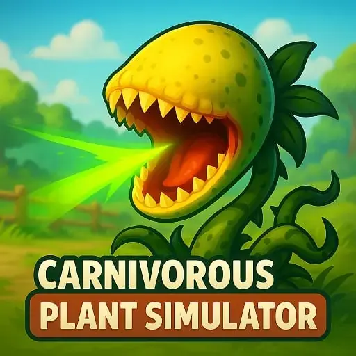 Carnivorous Plant Simulator Unblocked - Hungry Venus flytraps and pitcher plants snapping at insects in a lush greenhouse, play free online no download