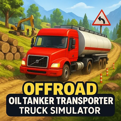Offroad Oil Tanker Transporter Truck Simulator Unblocked - Massive oil tanker truck climbing steep muddy off-road hill, play free online no download