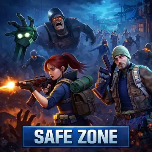 Safe Zone Zombies Unblocked - Survivors fighting zombies in abandoned city, reaching safe zones, survival shooter, play free online no download
