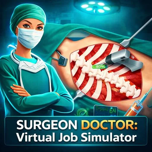 Surgeon Doctor Virtual Job Simulator Unblocked - Doctor performing precise heart surgery in operating room, play free online no download